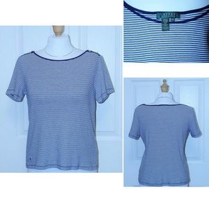 RALPH LAUREN size Medium Short Sleeve Nautical Top